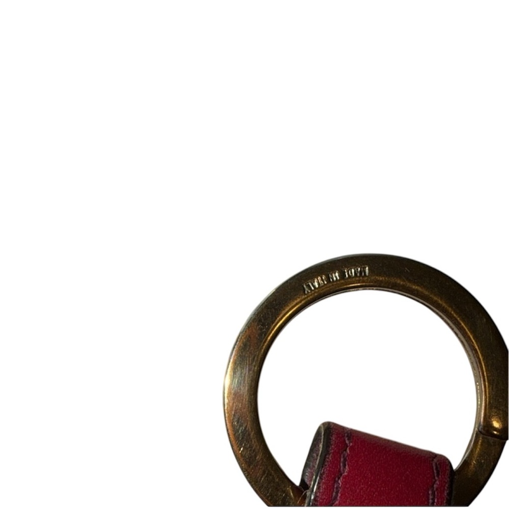 Gucci Leather Keychain with Gold Accent and Gucci gift bag - Picture 6 of 6